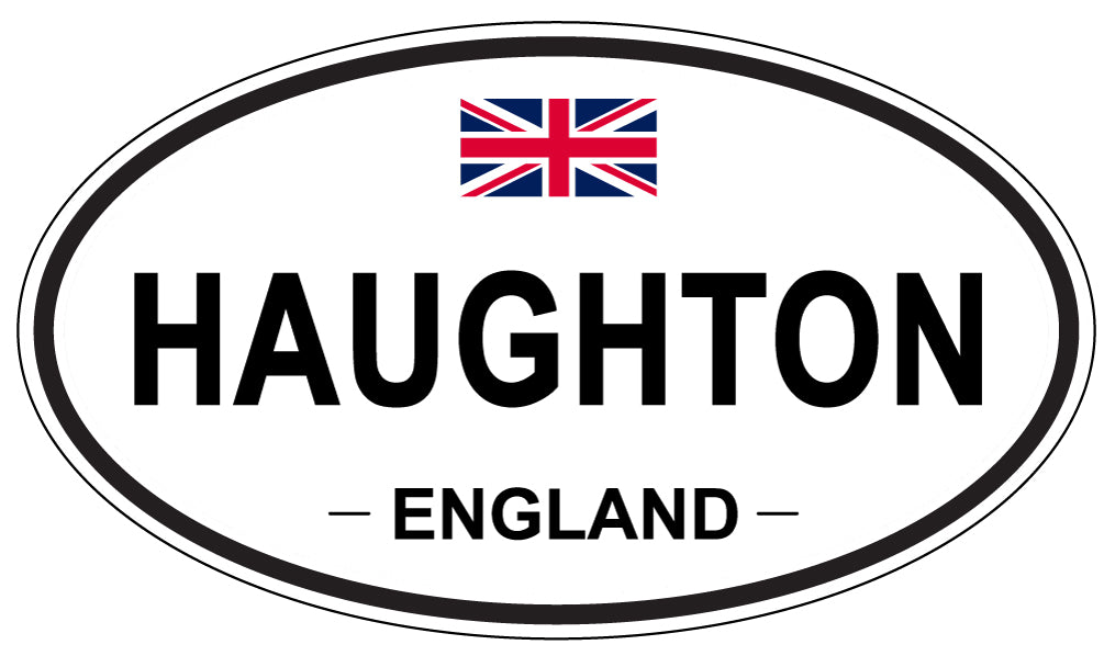 HAUGHTON, ENGLAND - Oval Sticker