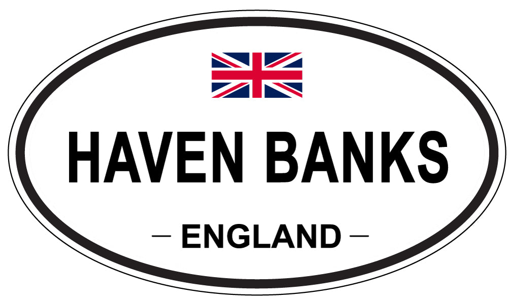 HAVEN BANKS, ENGLAND - Oval Sticker