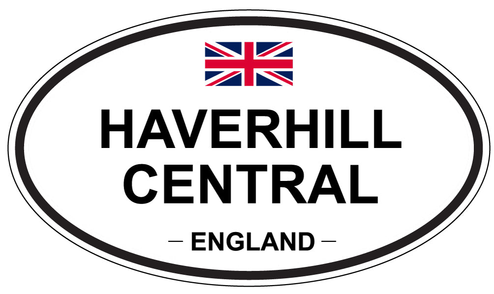 HAVERHILL CENTRAL, ENGLAND - Oval Sticker