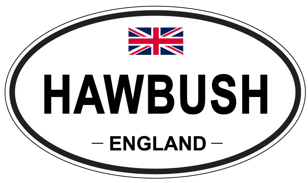 HAWBUSH, ENGLAND - Oval Sticker