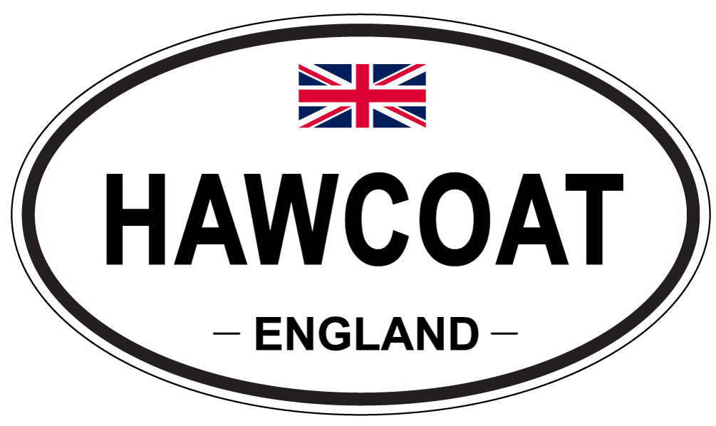 HAWCOAT, ENGLAND - Oval Sticker