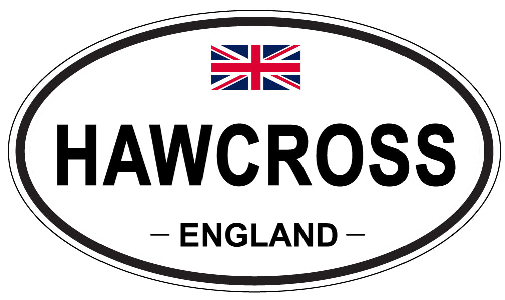 HAWCROSS, ENGLAND - Oval Sticker