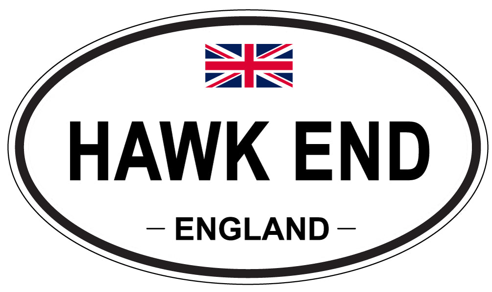 HAWK END, ENGLAND - Oval Sticker