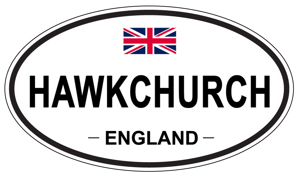 HAWKCHURCH, ENGLAND - Oval Sticker