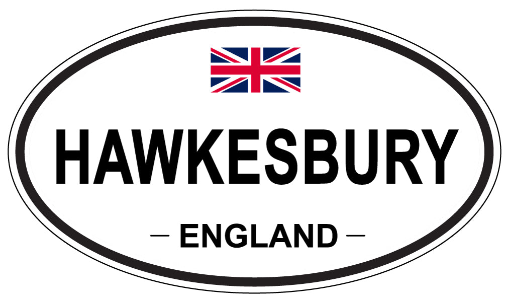 HAWKESBURY, ENGLAND - Oval Sticker