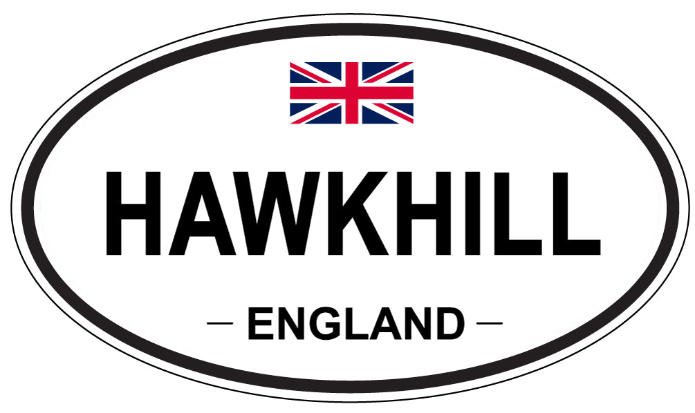 HAWKHILL, ENGLAND - Oval Sticker