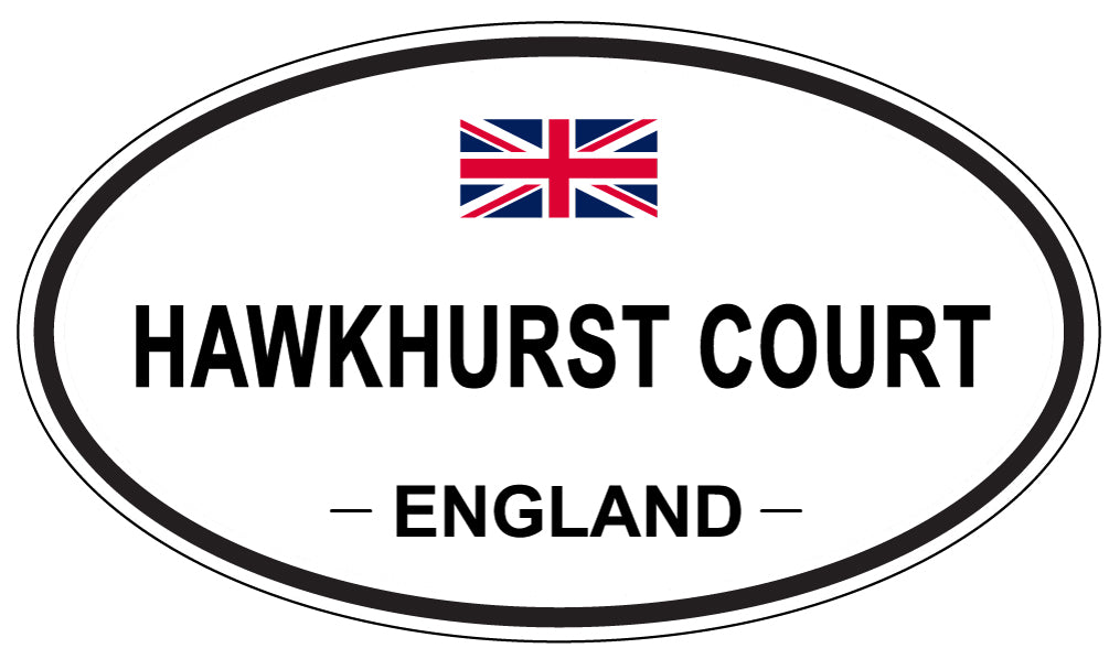 HAWKHURST COURT, ENGLAND - Oval Sticker