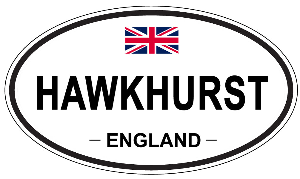 HAWKHURST, ENGLAND - Oval Sticker