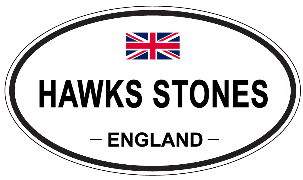 HAWKS STONES, ENGLAND - Oval Sticker