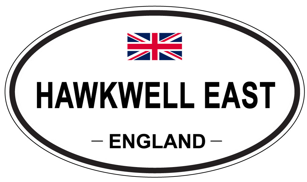 HAWKWELL EAST, ENGLAND - Oval Sticker