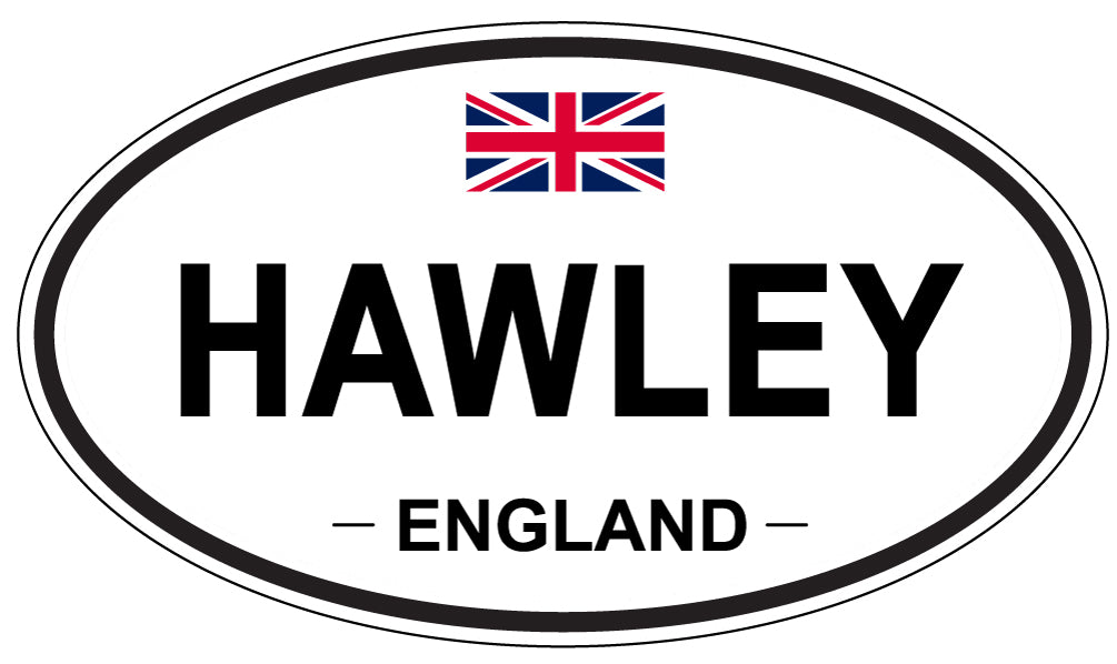 HAWLEY, ENGLAND - Oval Sticker