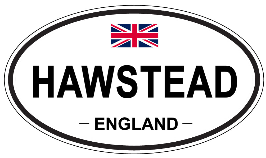 HAWSTEAD, ENGLAND - Oval Sticker