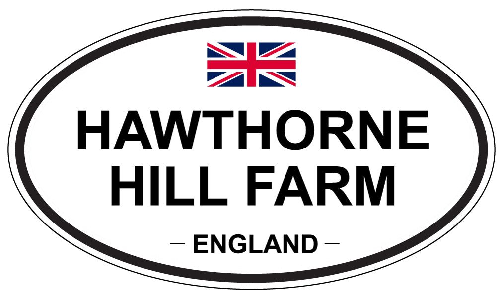 HAWTHORNE HILL FARM, ENGLAND - Oval Sticker