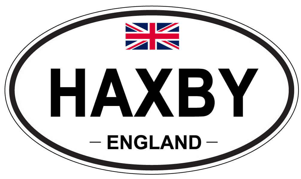 HAXBY, ENGLAND - Oval Sticker