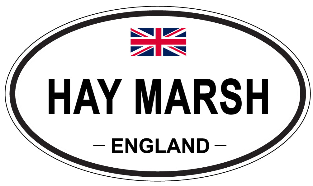 HAY MARSH, ENGLAND - Oval Sticker