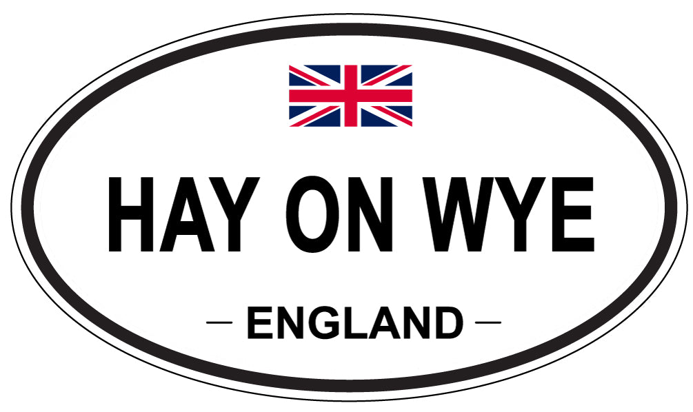 HAY ON WYE, ENGLAND - Oval Sticker