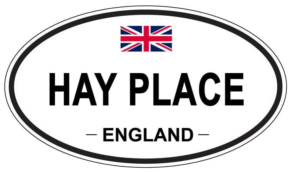 HAY PLACE, ENGLAND - Oval Sticker