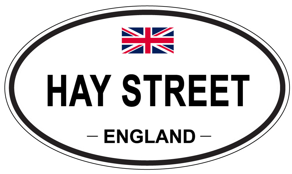 HAY STREET, ENGLAND - Oval Sticker