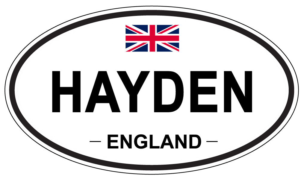HAYDEN, ENGLAND - Oval Sticker