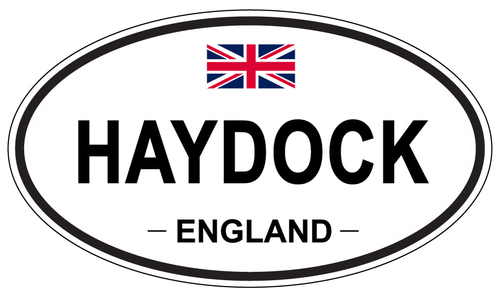 HAYDOCK, ENGLAND - Oval Sticker