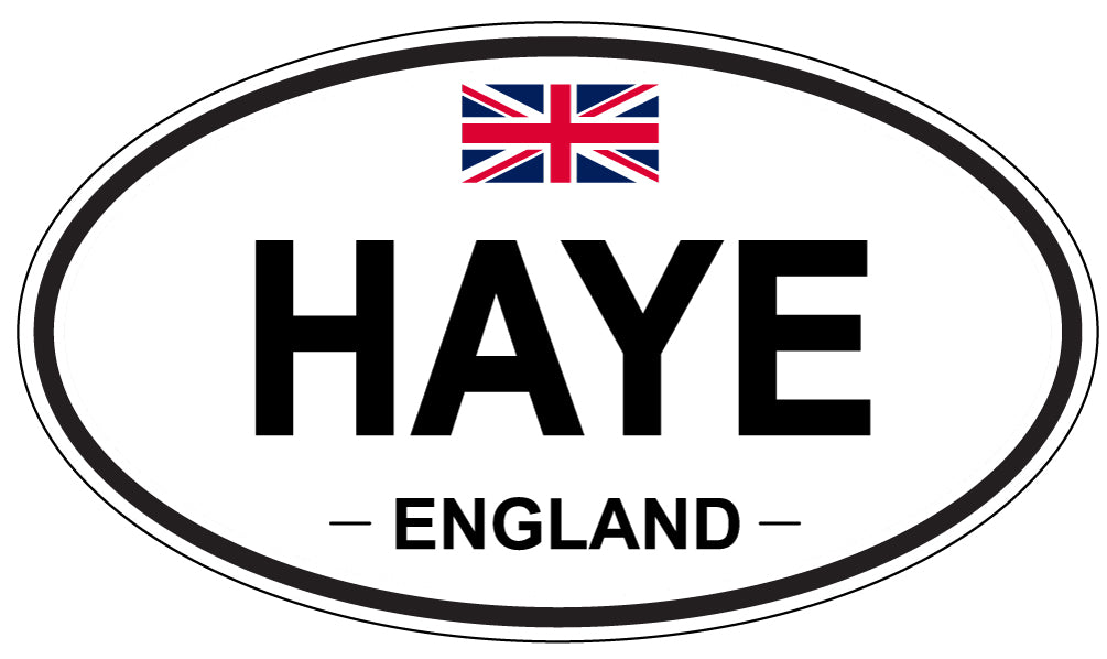 HAYE, ENGLAND - Oval Sticker