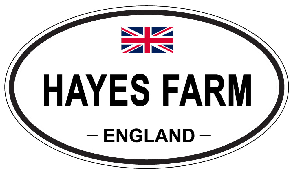 HAYES FARM, ENGLAND - Oval Sticker