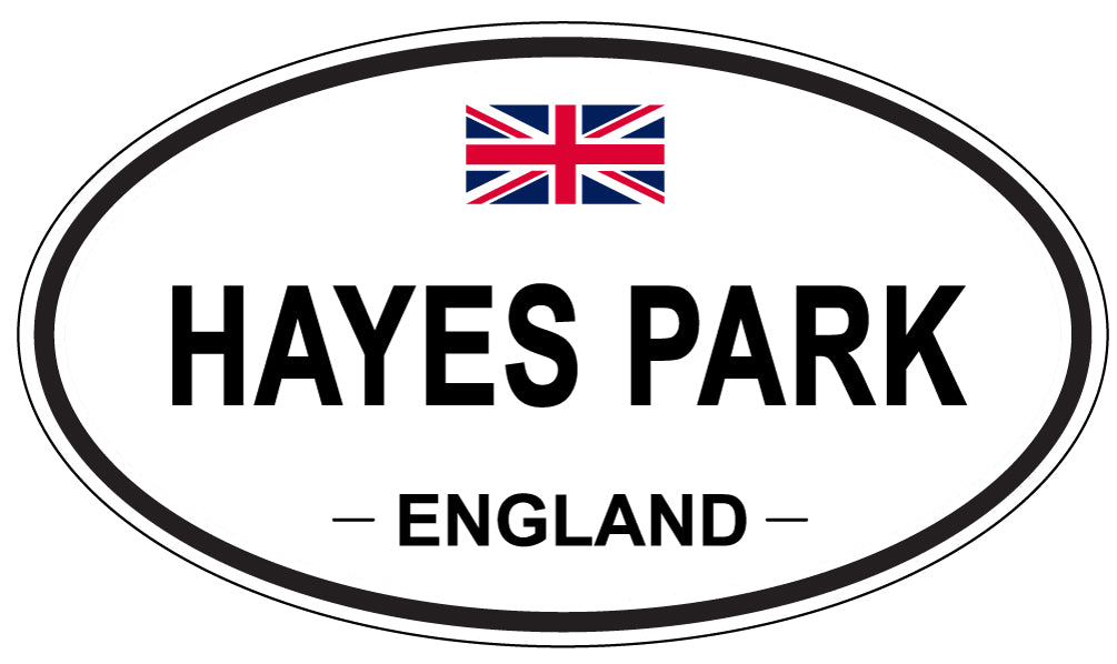 HAYES PARK, ENGLAND - Oval Sticker
