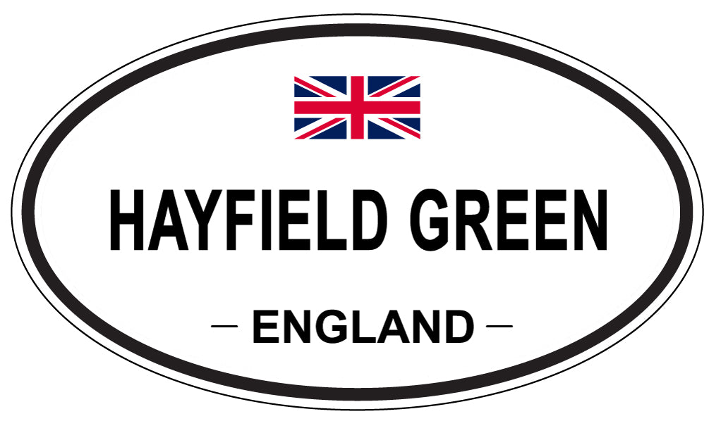 HAYFIELD GREEN, ENGLAND - Oval Sticker