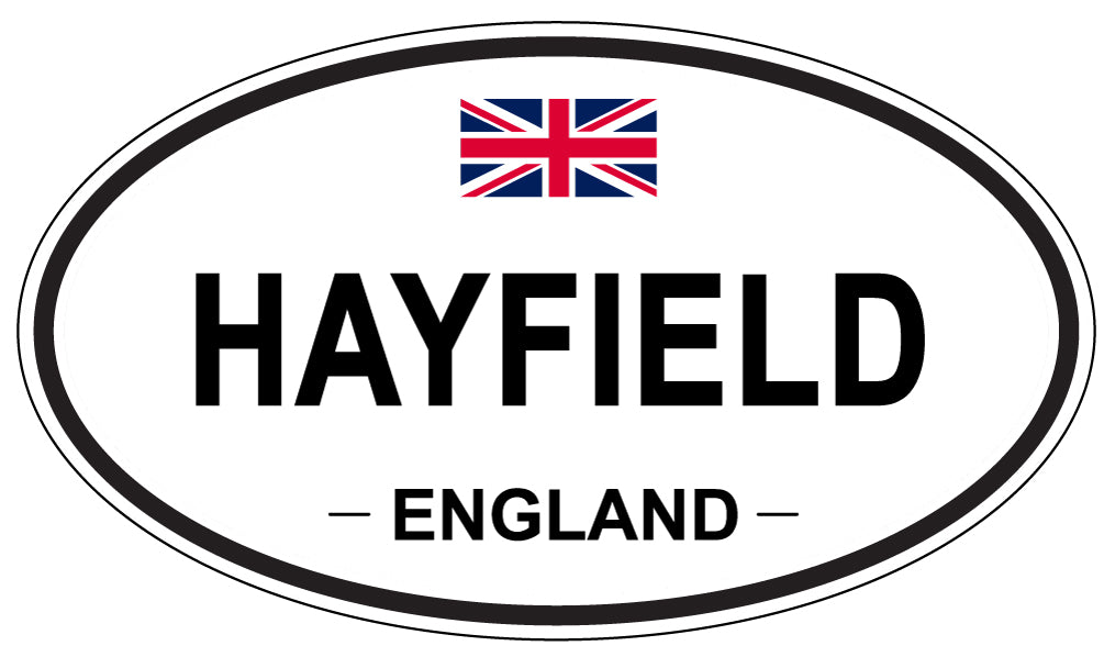 HAYFIELD, ENGLAND - Oval Sticker