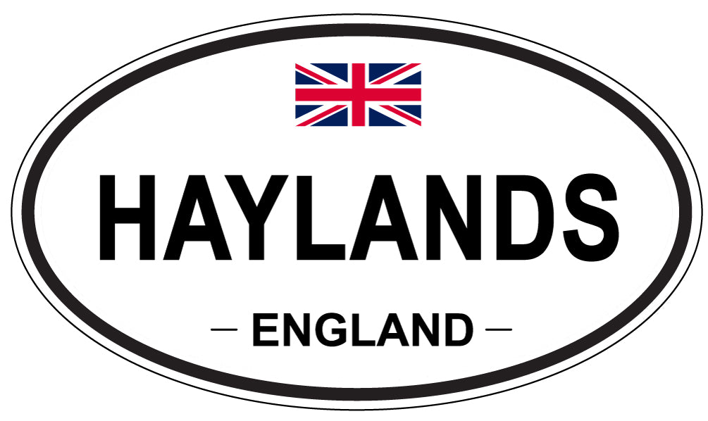 HAYLANDS, ENGLAND - Oval Sticker