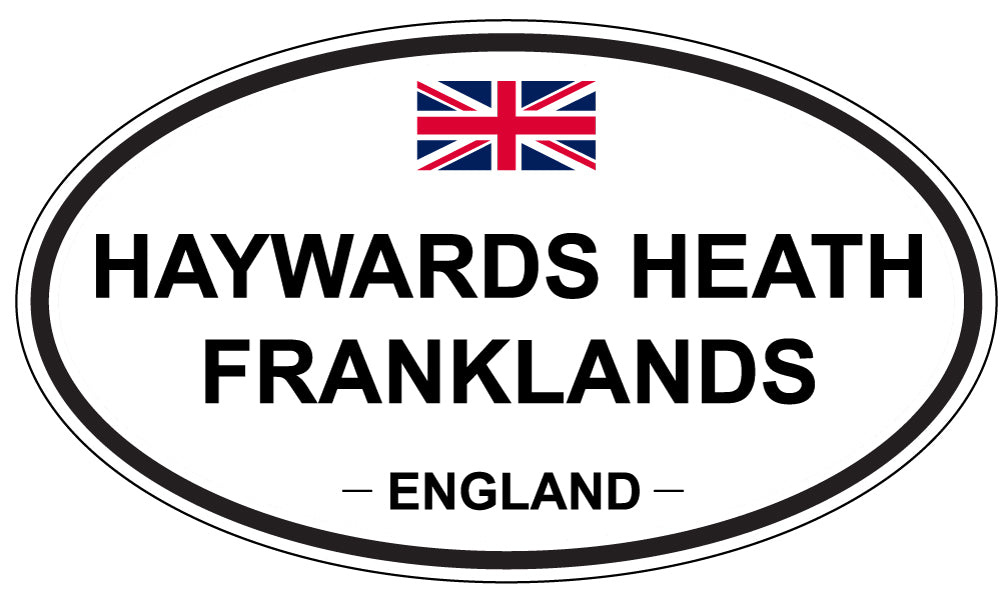 HAYWARDS HEATH FRANKLANDS, ENGLAND - Oval Sticker