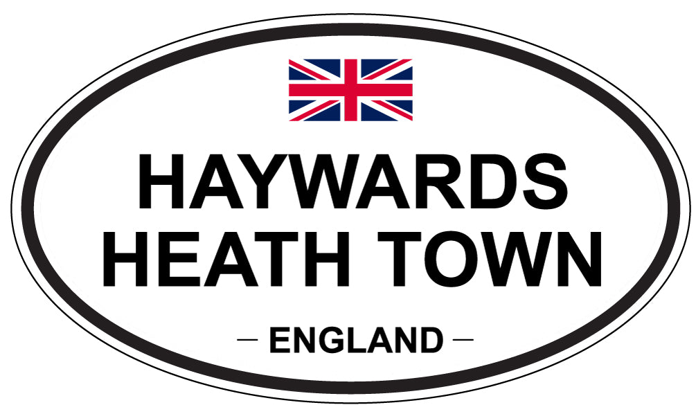 HAYWARDS HEATH TOWN, ENGLAND - Oval Sticker