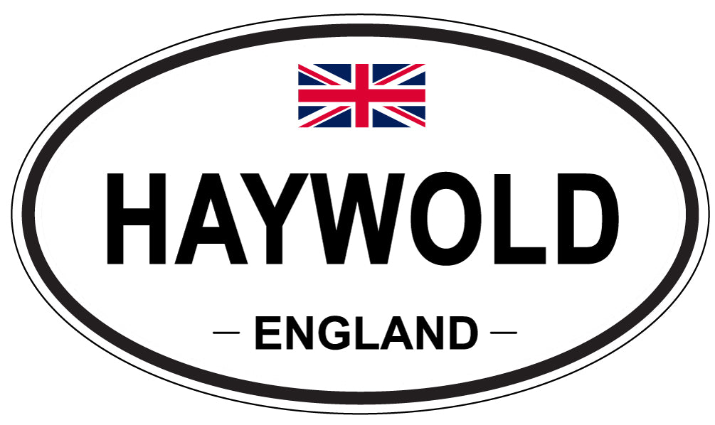 HAYWOLD, ENGLAND - Oval Sticker