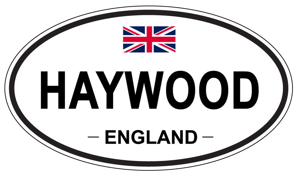HAYWOOD, ENGLAND - Oval Sticker