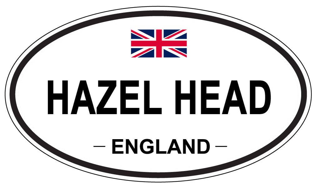 HAZEL HEAD, ENGLAND - Oval Sticker