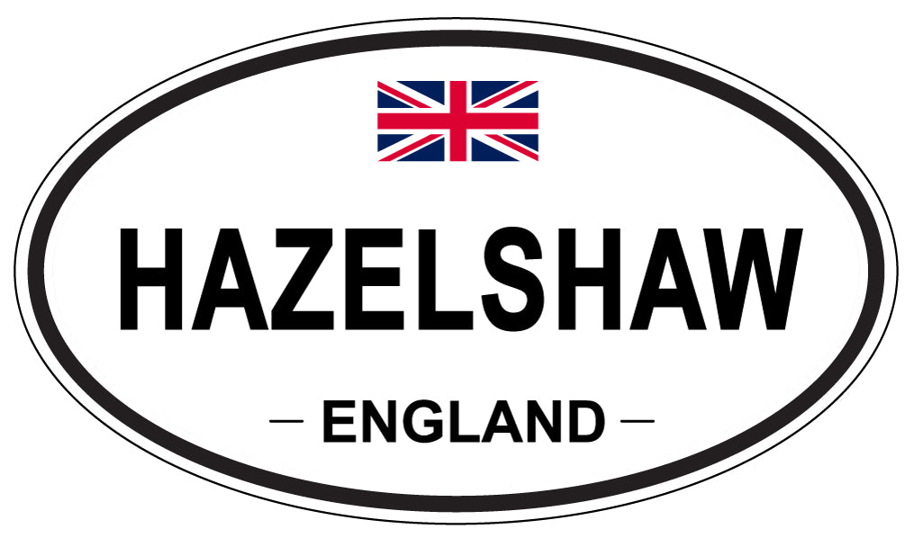 HAZELSHAW, ENGLAND - Oval Sticker
