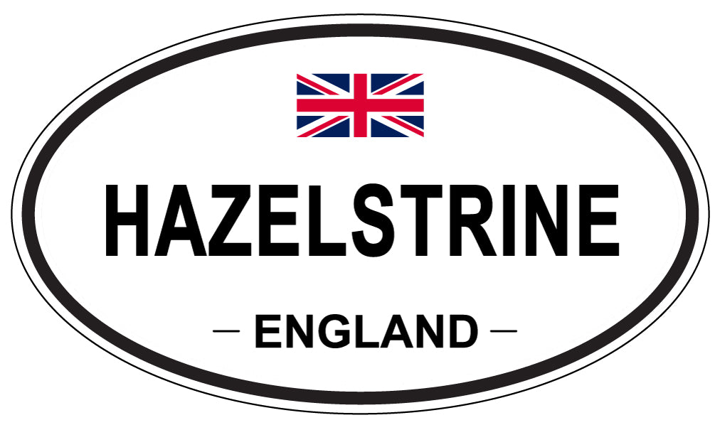 HAZELSTRINE, ENGLAND - Oval Sticker