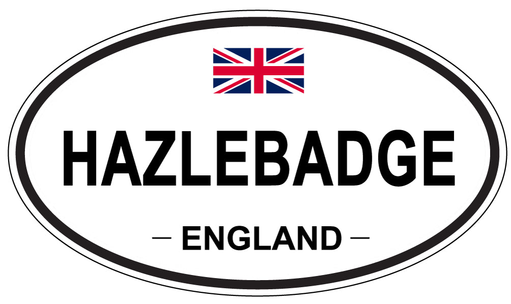 HAZLEBADGE, ENGLAND - Oval Sticker