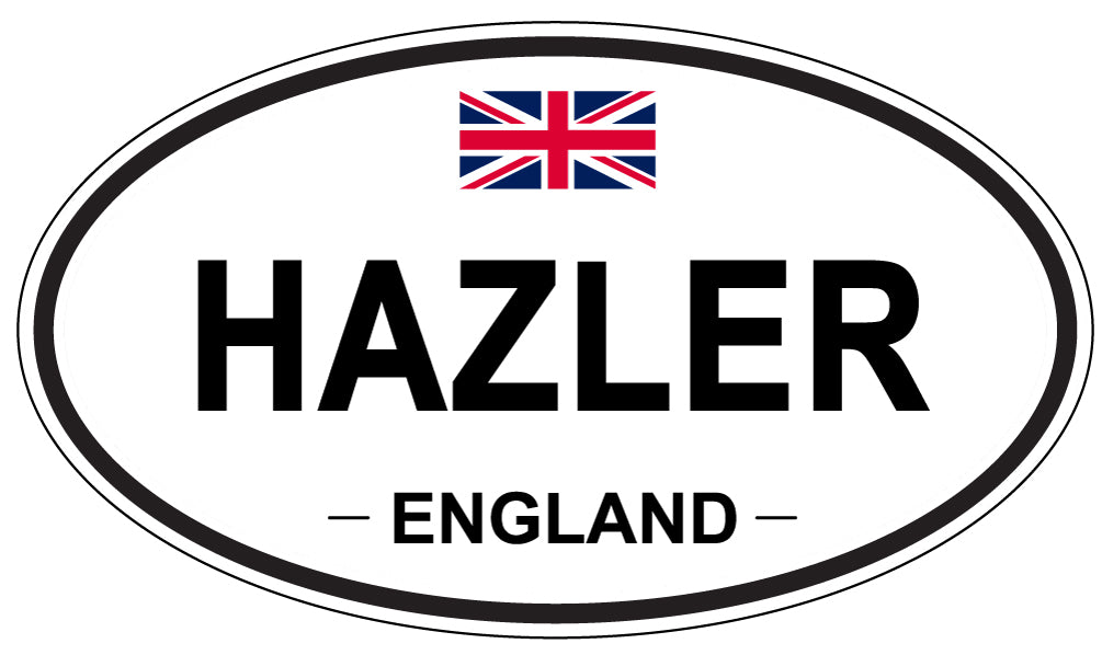 HAZLER, England - Oval Magnet
