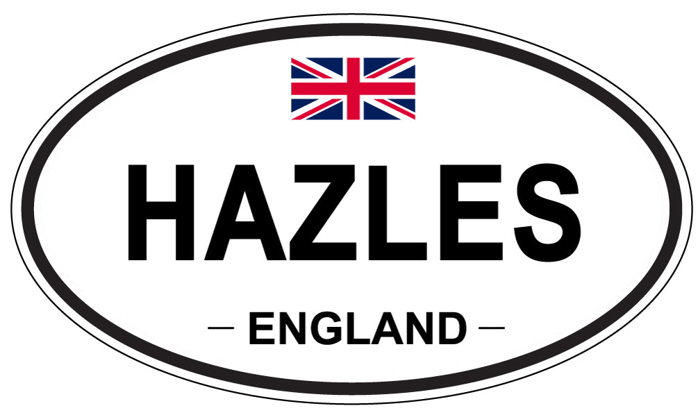 HAZLES, ENGLAND - Oval Sticker