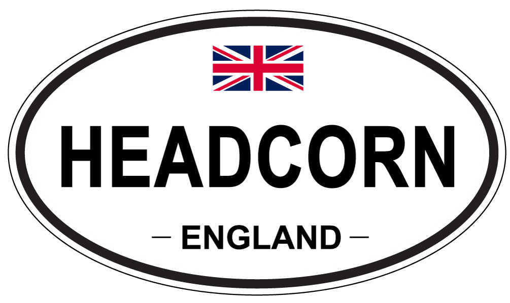HEADCORN, ENGLAND - Oval Sticker