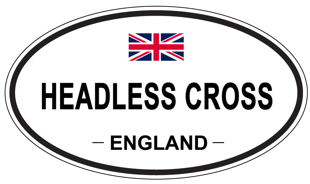 HEADLESS CROSS, ENGLAND - Oval Sticker