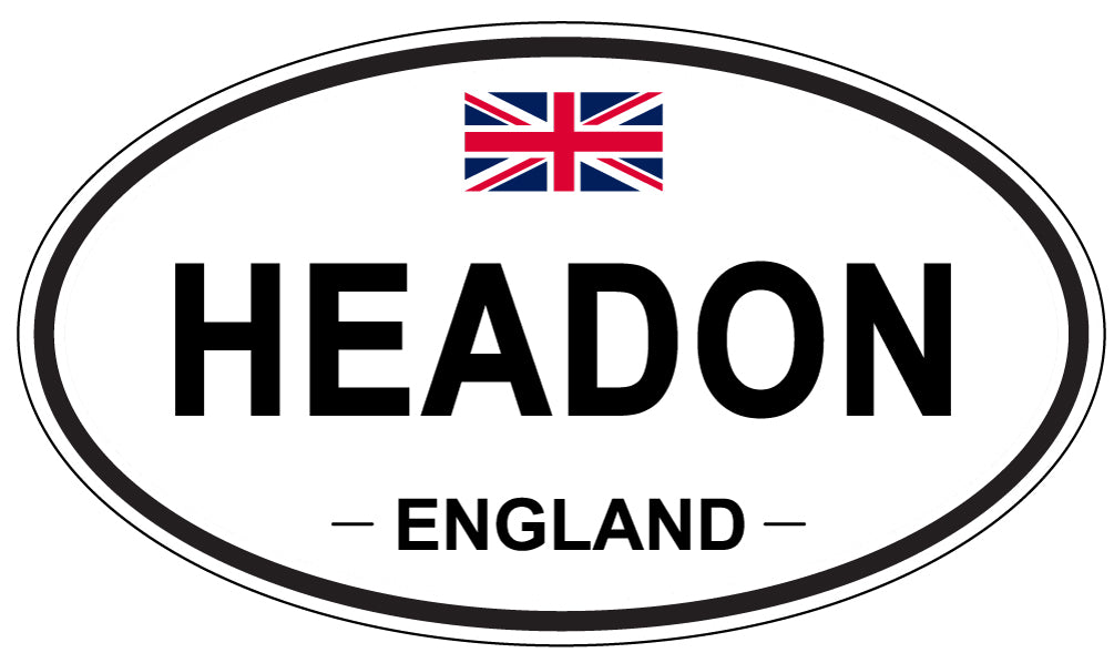 HEADON, ENGLAND - Oval Sticker