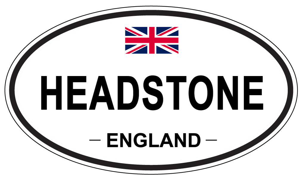 HEADSTONE, ENGLAND - Oval Sticker