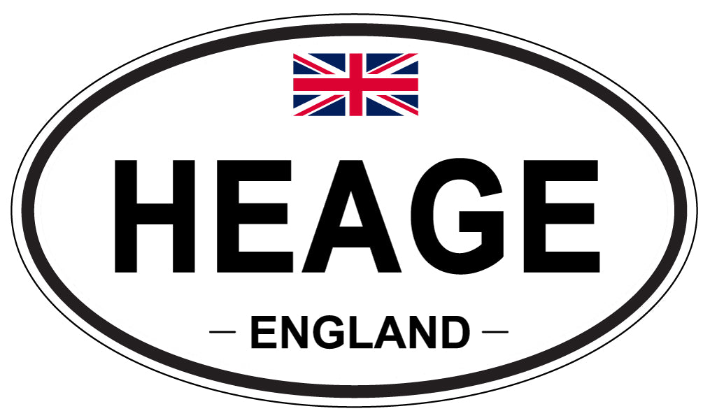 HEAGE, England - Oval Magnet
