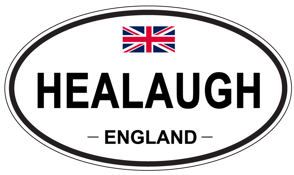 HEALAUGH, ENGLAND - Oval Sticker