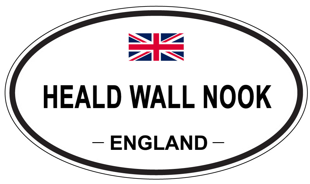 HEALD WALL NOOK, ENGLAND - Oval Sticker