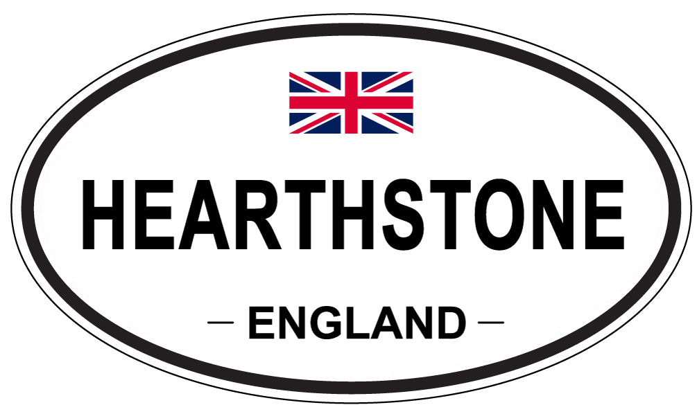 HEARTHSTONE, ENGLAND - Oval Sticker