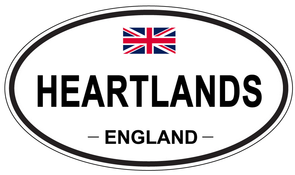 HEARTLANDS, ENGLAND - Oval Sticker