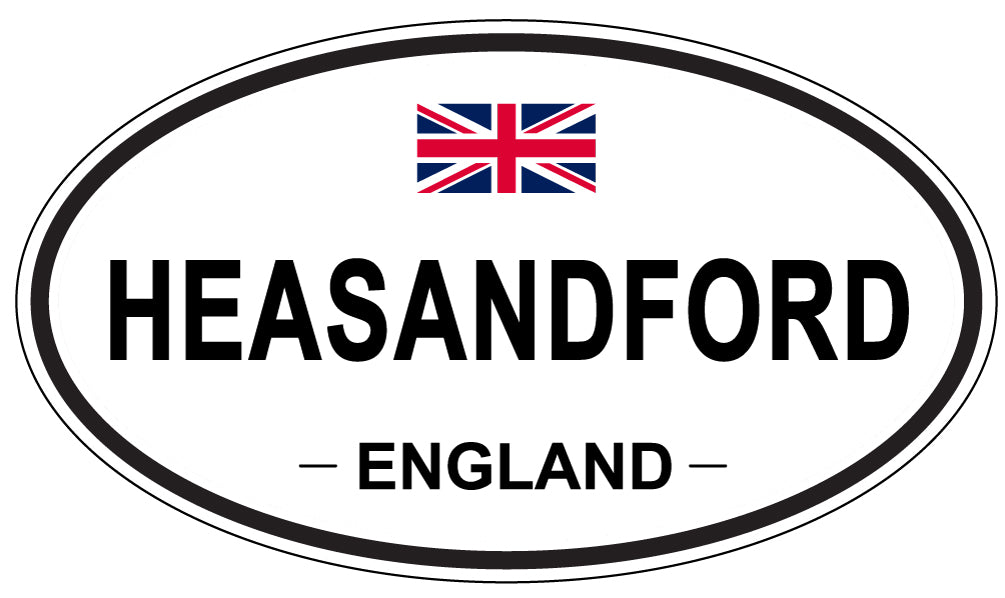 HEASANDFORD, ENGLAND - Oval Sticker